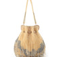 Rajwada Yellow And Grey Beaded Potli Bag For Women