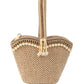 Rajwada Golden Pearls Embroidered Structured Clutch For Women