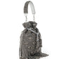 Rajwada Dark Grey Pearl Embroidered Potli Bag For Women