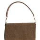 Rajwada Brown Embellished Structured Clutch For Women