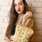 Rajwada Off White And Gold Shell Embroidered Clutch For Women