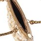 Rajwada Off White And Gold Shell Embroidered Clutch For Women