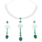 Rajwada Green Zircon Stones Studded Neckpiece Set For Women