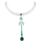 Rajwada Green Zircon Stones Studded Neckpiece Set For Women