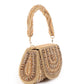 Rajwada Golden Pearls Embroidered Structured Clutch For Women