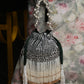 Rajwada Dark Green Embroidered Bridal Potli Bag with Tassels For Women
