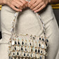 Rajwada White Tassels Embellished Clutch For Women
