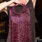 Rajwada Violet Tassels Embellished Clutch For Women