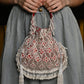 Rajwada Red Embroidered Potli Bag with Tassels For Women