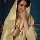 Rajwada - Light Green Silk Blend Woven Saree with Unstitched Blouse