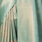 Rajwada - Sea Green Silk Blend Woven Saree with Unstitched Blouse