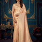 Rajwada - Peach Silk Blend Woven Saree with Unstitched Blouse