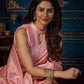 Rajwada - Pink Silk Blend Woven Saree with Unstitched Blouse