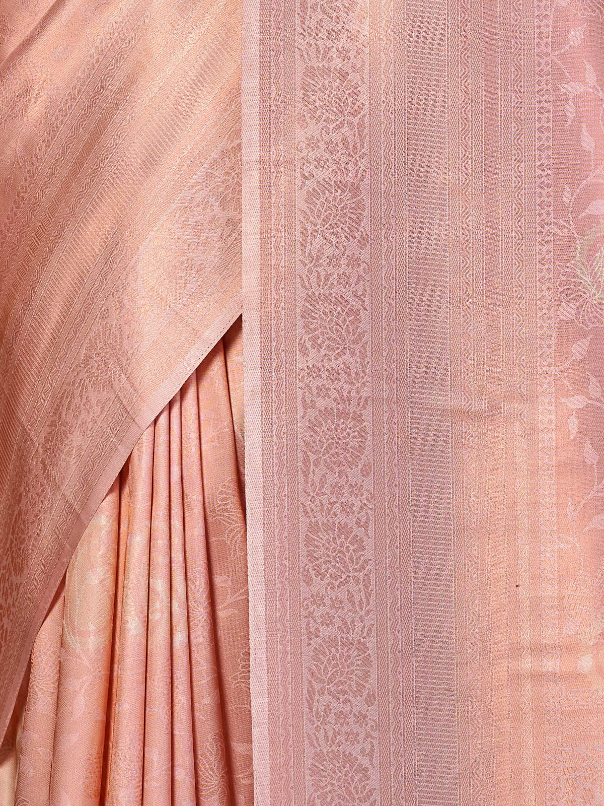 Rajwada - Pink Silk Blend Woven Saree with Unstitched Blouse
