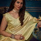 Rajwada - Light Green Silk Blend Woven Saree with Unstitched Blouse