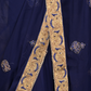 Rajwada Dark Blue Embroidered Chiffon Saree for Women