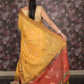 Rajwada Yellow Woven Cotton Silk Blend Saree With Unstitched Blouse For Women