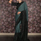 Rajwada Dark Green Sequins Embroidered Lycra Saree for Women