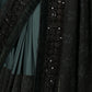 Rajwada Dark Green Sequins Embroidered Lycra Saree for Women