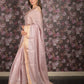 Rajwada Lilac Cotton Blend Woven Saree Without Blouse for Women