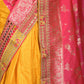 Rajwada Pink Silk Blend Embroidered Woven Saree with Unstitched Blouse for Women