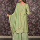 Rajwada Light Green Sequins Embroidered Cotton Stitched Kurta Set for Women