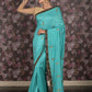 Rajwada Sea Green Embellished Tissue Silk Saree with Unstitched Blouse for Women