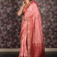 Rajwada Pink Embroidered Silk Blend Saree with Unstitched Blouse for Women
