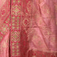 Rajwada Pink Embroidered Silk Blend Saree with Unstitched Blouse for Women