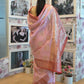 Rajwada Pink Cotton Blend Woven Saree with Unstitched Blouse for Women