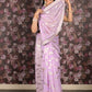 Rajwada Lavendar Georgette Saree With Unstitched Blouse For Women