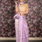 Rajwada Lavendar Georgette Saree With Unstitched Blouse For Women
