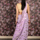 Rajwada Lavendar Georgette Saree With Unstitched Blouse For Women