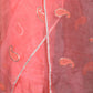 Rajwada Pink Organza Embroidered Saree With Unstitched Blouse For Women
