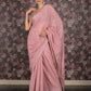 Rajwada Pink Stone Embellished Crepe Saree for Women