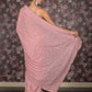 Rajwada Pink Stone Embellished Crepe Saree for Women