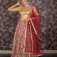 Rajwada Mauve Embroidered Semi Stitched Net Lehenga With Unstitched Blouse For Women