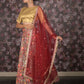 Rajwada Mauve Embroidered Semi Stitched Net Lehenga With Unstitched Blouse For Women