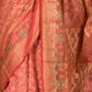 Rajwada Peach Tissue Silk Woven Saree with Unstitched Blouse for Women