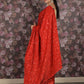Rajwada Red Satin Saree With Unstitched Blouse For Women