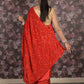 Rajwada Red Satin Saree With Unstitched Blouse For Women