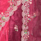 Rajwada Magenta Embroidered Organza Saree for Women