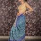 Rajwada Blue Printed Georgette Saree for Women