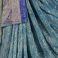 Rajwada Blue Printed Georgette Saree for Women