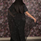 Rajwada Black Heavy Sequins Embroidered Georgette Saree with Unstitched Blouse for Women