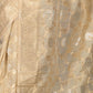 Rajwada Cream Cotton Blend Woven Saree with Unstitched Blouse for Women
