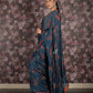 Rajwada Teal Printed Georgette Saree with Unstitched Blouse for Women