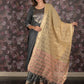 Rajwada Dark Grey Cotton Blend Woven Stitched Kurta Set for Women
