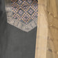 Rajwada Dark Grey Cotton Blend Woven Stitched Kurta Set for Women