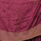 Rajwada Wine Zari Embroidered Crepe Saree with Unstitched Blouse for Women
